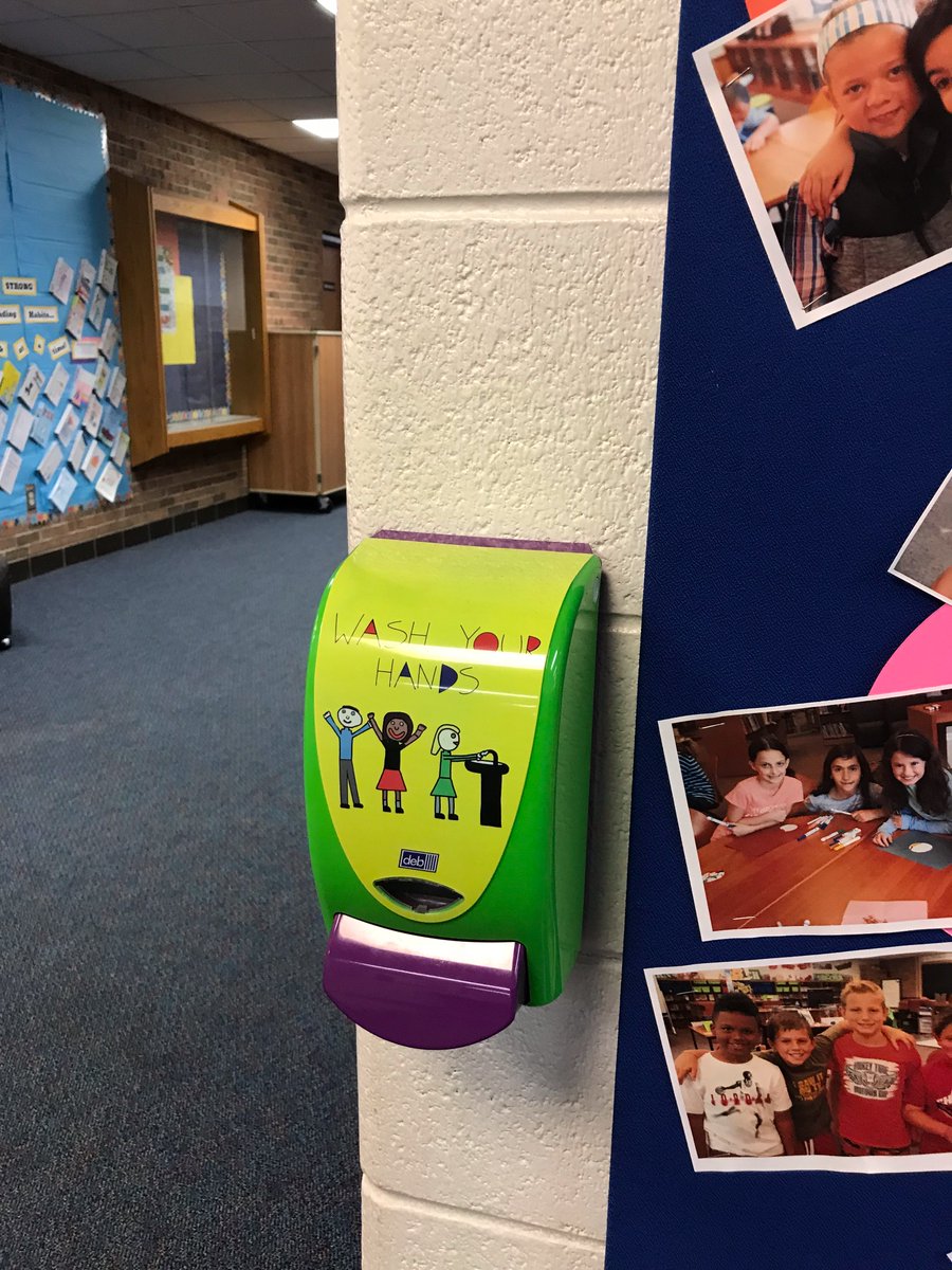 wbloomfieldschl's tweet photo. Palettes of water delivered to schools with more on the way. Drinking fountains covered, labeled as not in use. Hand sanitizers throughout. https://t.co/e2LKAtvkpF