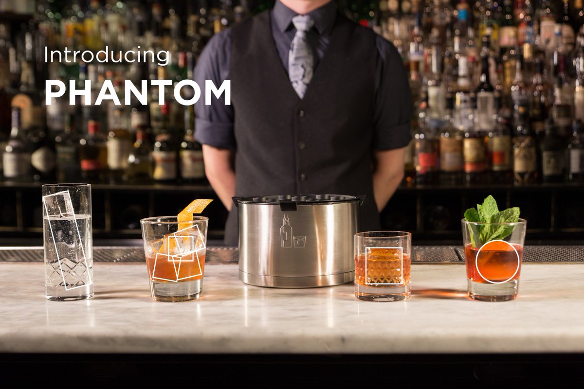 Wintersmiths's tweet photo. Our new #Phantom allows you to create crystal clear ice cubes, spheres, and spears. Over 100% funded @Kickstarter! https://t.co/yhhkCNAXqr https://t.co/vaOGqXUG9g