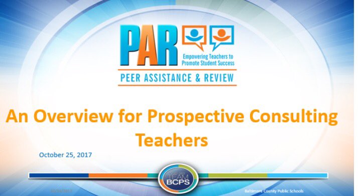 I'm excited to meet aspiring CTs tonight at the PAR info sessions! <a href="/bcps_par/">BCPS PAR</a>