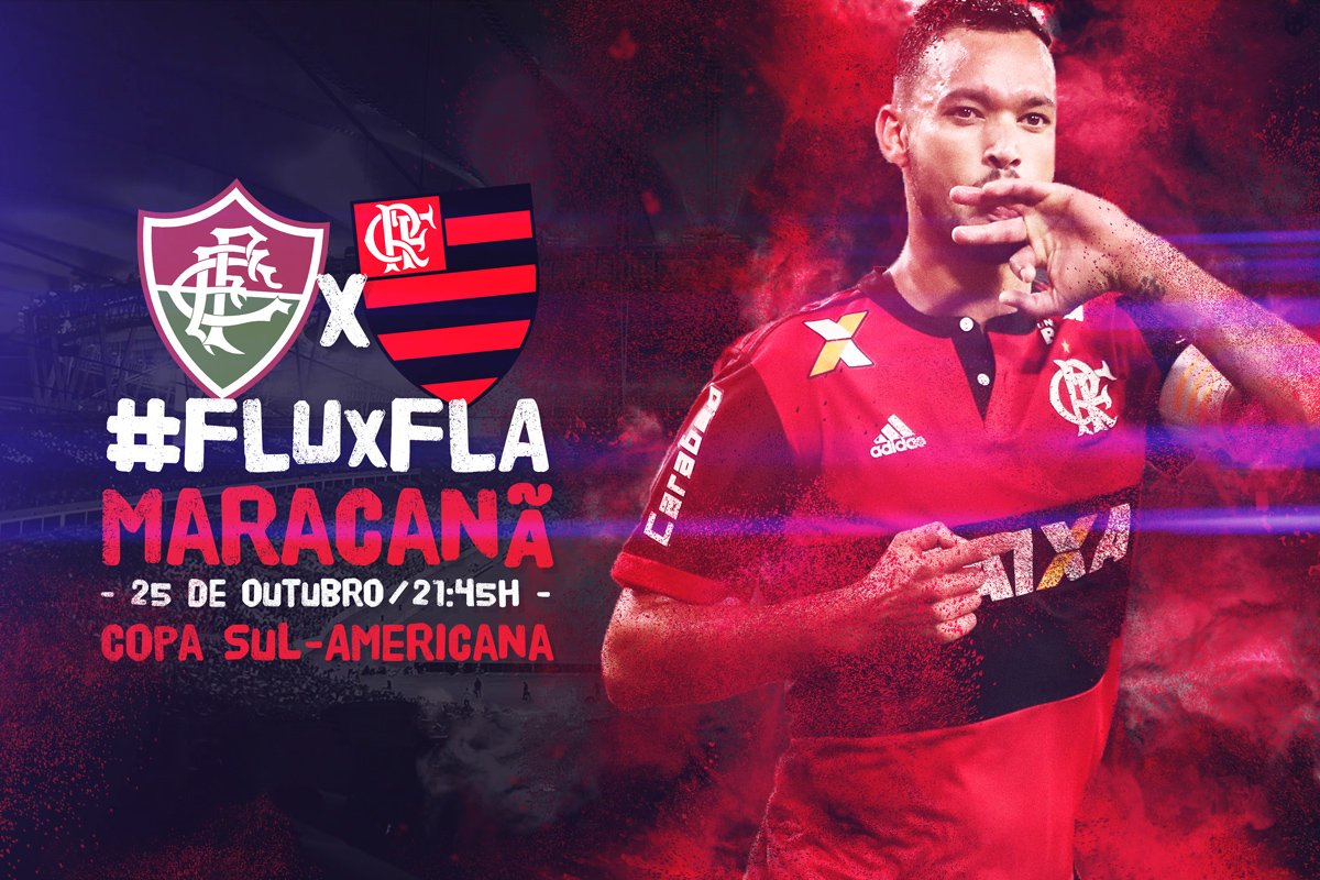 Flamengo's tweet photo. O #PosterRN do jogão de hoje foi desenhado pelo designer rubro-negro @Berriel! https://t.co/6oDnXKKT0V