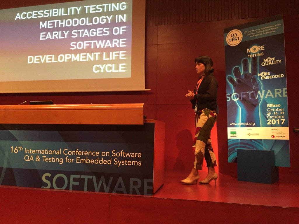 DerkJanDeGrood's tweet photo. Virginia Challegre states weg should do acessibility testing in every stage of sdl #qatest2017 https://t.co/S8VYyfbiI6