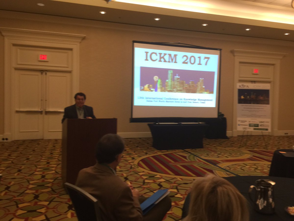 UNTInfoScience's tweet photo. Big turnout in #ICKM2017 Big Data in the Big D #unt @UNTPrez @UNTCOI https://t.co/lvOpwQzwV1