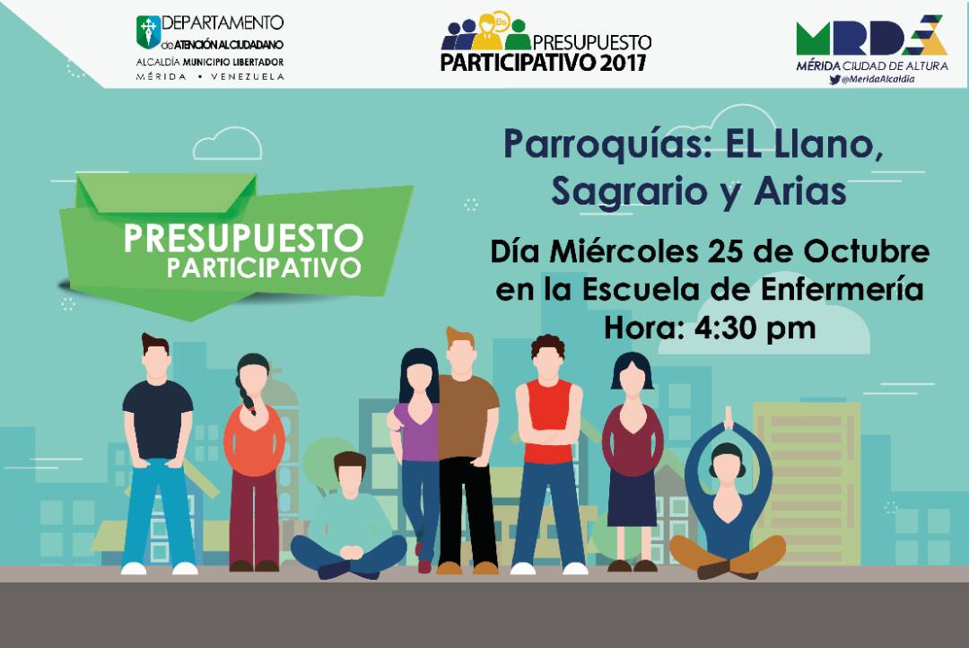 MeridaAtencion's tweet photo. Seguimos con las Asambleas dl Presupuesto Participativo HOY será para las parroquias  El Llano Sagrario y Arias 4:30pm Escuela de Enfermería https://t.co/PYvXjiQCtx