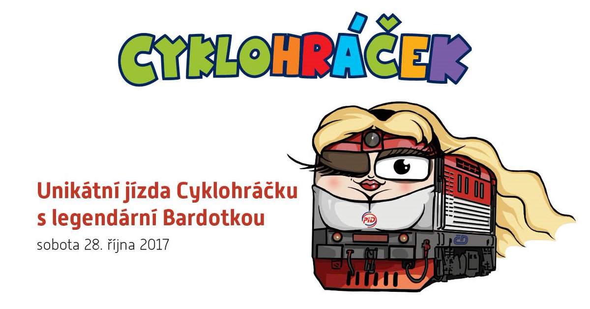 Cyklohráček končí sezónu. S Bardotkou v čele a patrovým vozem navíc.  Vyrážíme v sobotu ve 13:07 z hlavního nádraží. pid.cz/unikatni-jizda…