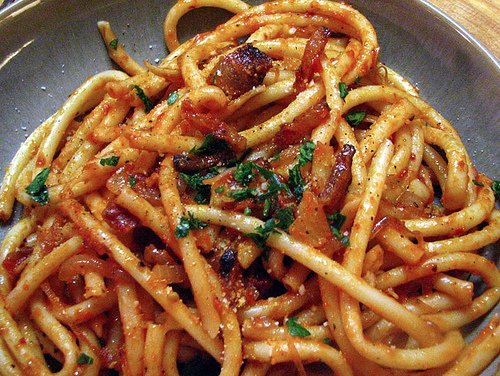 3. Bucatini / Perciatelli• Spaghetti: The Upgrade• big enough to wrassle a bolognese / ragu• hole in center can contain a Saucy Surprise