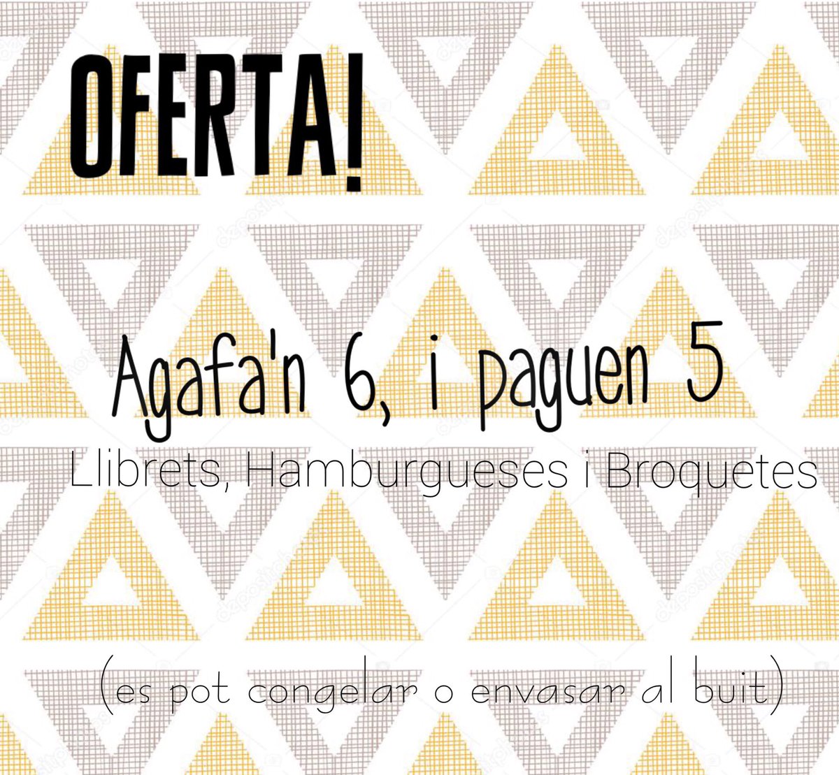 CanMolas's tweet photo. Llibrets? Hamburgueses? Broquetes? Si n'agafes 5, te'n regalem una unitat més! 😊 #vic #osona #somxarcuters https://t.co/OPSUqjzR7n