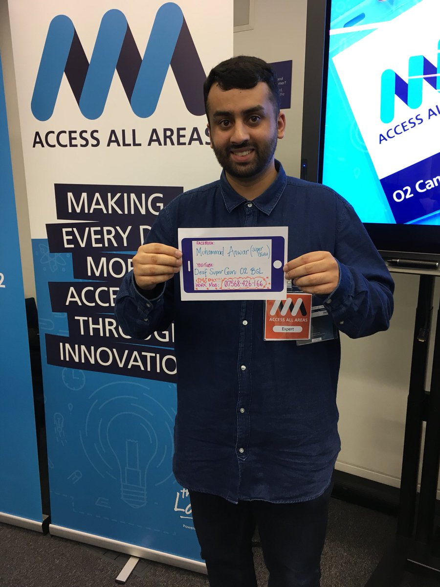bobsblackwell's tweet image. O2 Deaf Super guru Habib - Expert advisor at today’s #AccessHack.
