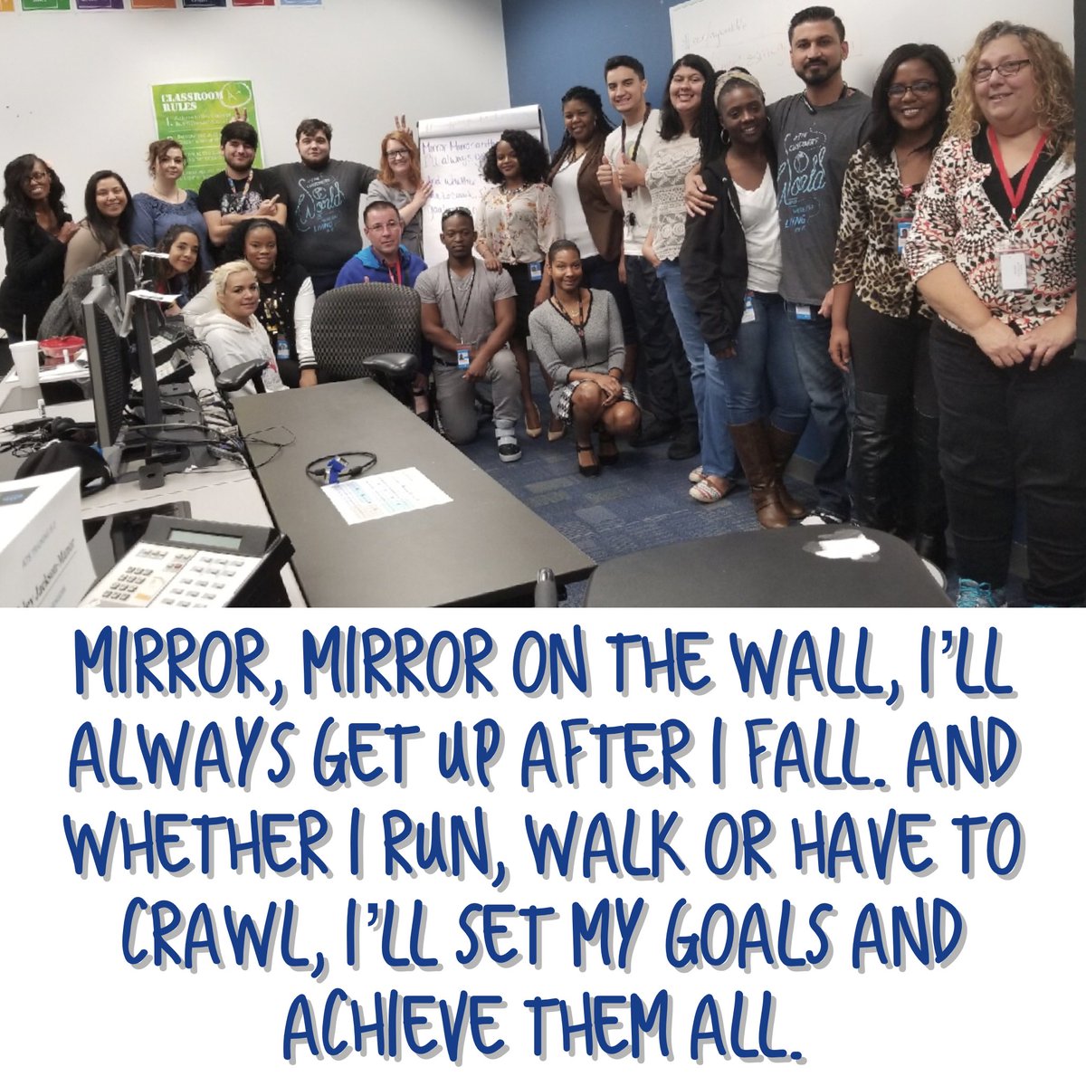 hell0prissy's tweet photo. @Keea_likethecar lead our morning motivation today! We learned a new fun fact about each other. #NewHire6dot0 #awesomeATSD #LifeatATT #QOTD https://t.co/msvwpPBTw2