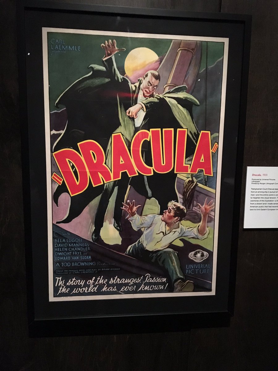 cstella6's tweet photo. Awesome #vintage #Dracula #movieposters @peabodyessex #itsalive exhibit #PEMhorror #halloween https://t.co/HDsimjTb1j