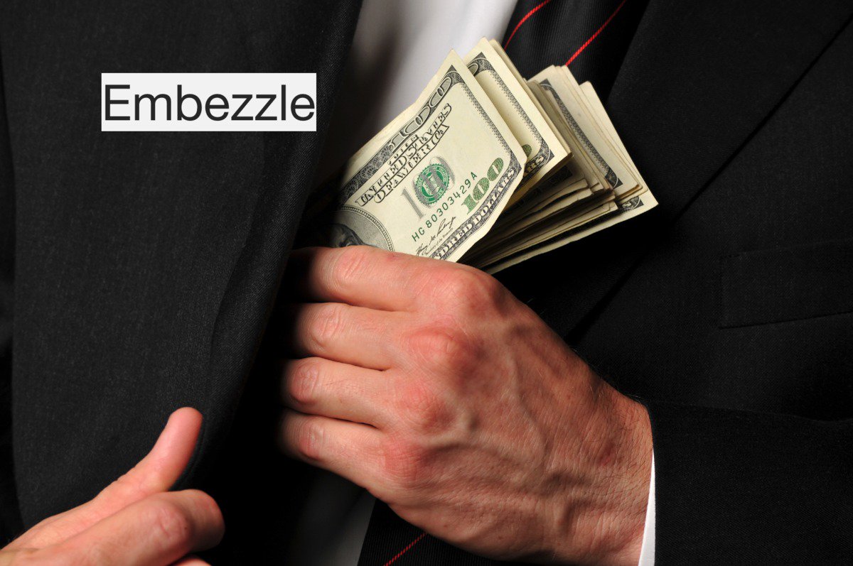 wordwordapp's tweet photo. Word of the day: Embezzle - Steal or misappropriate (money placed in one's trust or organization for which one works). #wordoftheday https://t.co/OlsZ5BZy3d