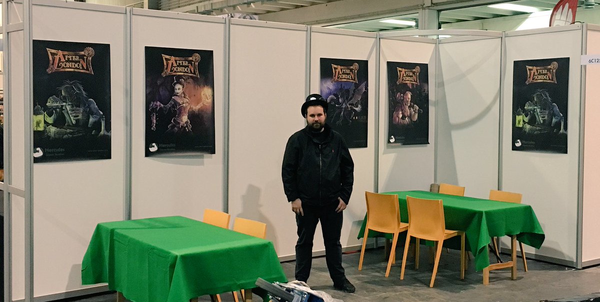 HerculesGameStu's tweet photo. Our #AfterLondon stand set up for #essenspiel2017 is almost ready! Join us in hall 6, booth C125 πͺπ» https://t.co/XYlJJaw5Rf