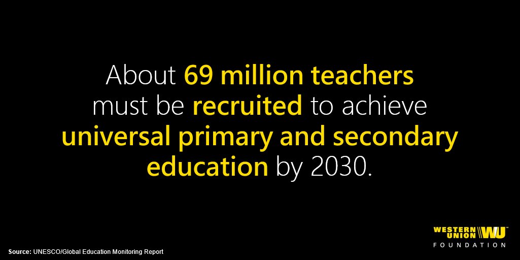 WesternUnionFdn's tweet photo. #EducationForBetter #education https://t.co/dX1NZZS5Pr