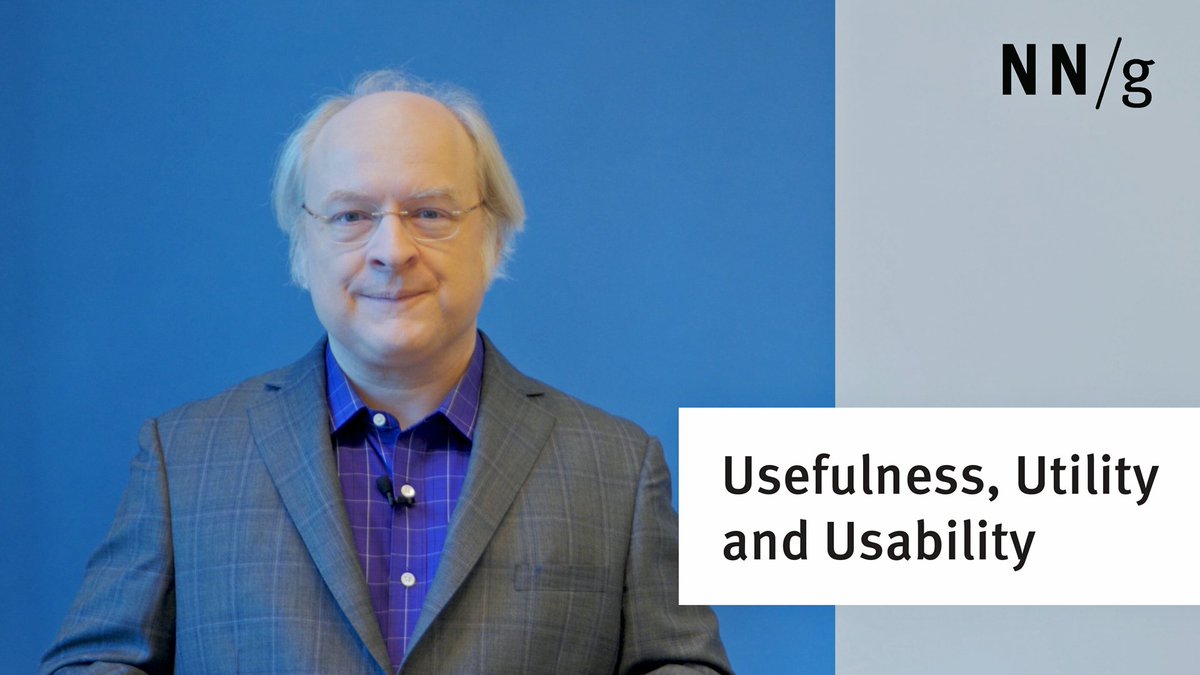NNgroup's tweet photo. #Useful products need both #utility &amp; #usability https://t.co/nOedwhcnJj Either #UX quality alone won't cut it. 2 min video Jakob Nielsen https://t.co/LNudHrzKGb