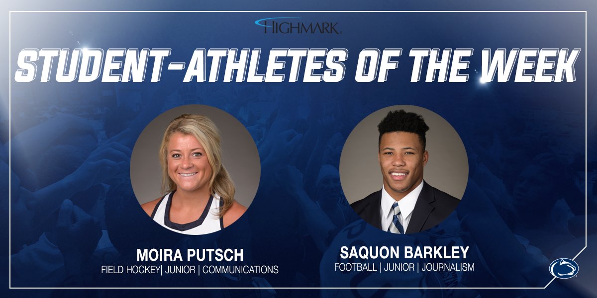 GoPSUsports's tweet photo. Let's hear it for our Student-Athletes of the Week❕

⚪️: back-to-back hat tricks in weekend wins
🏈: 12th career multi-touchdown game https://t.co/jIFNxKmJ7V