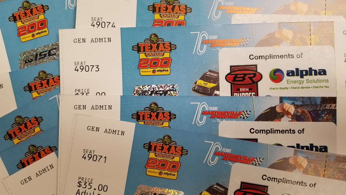 Join me for "Live at 5" on my Facebook at 5pm ET today as I will be giving away some #TexasRoadhouse200 tickets! facebook.com/benrhodesinc