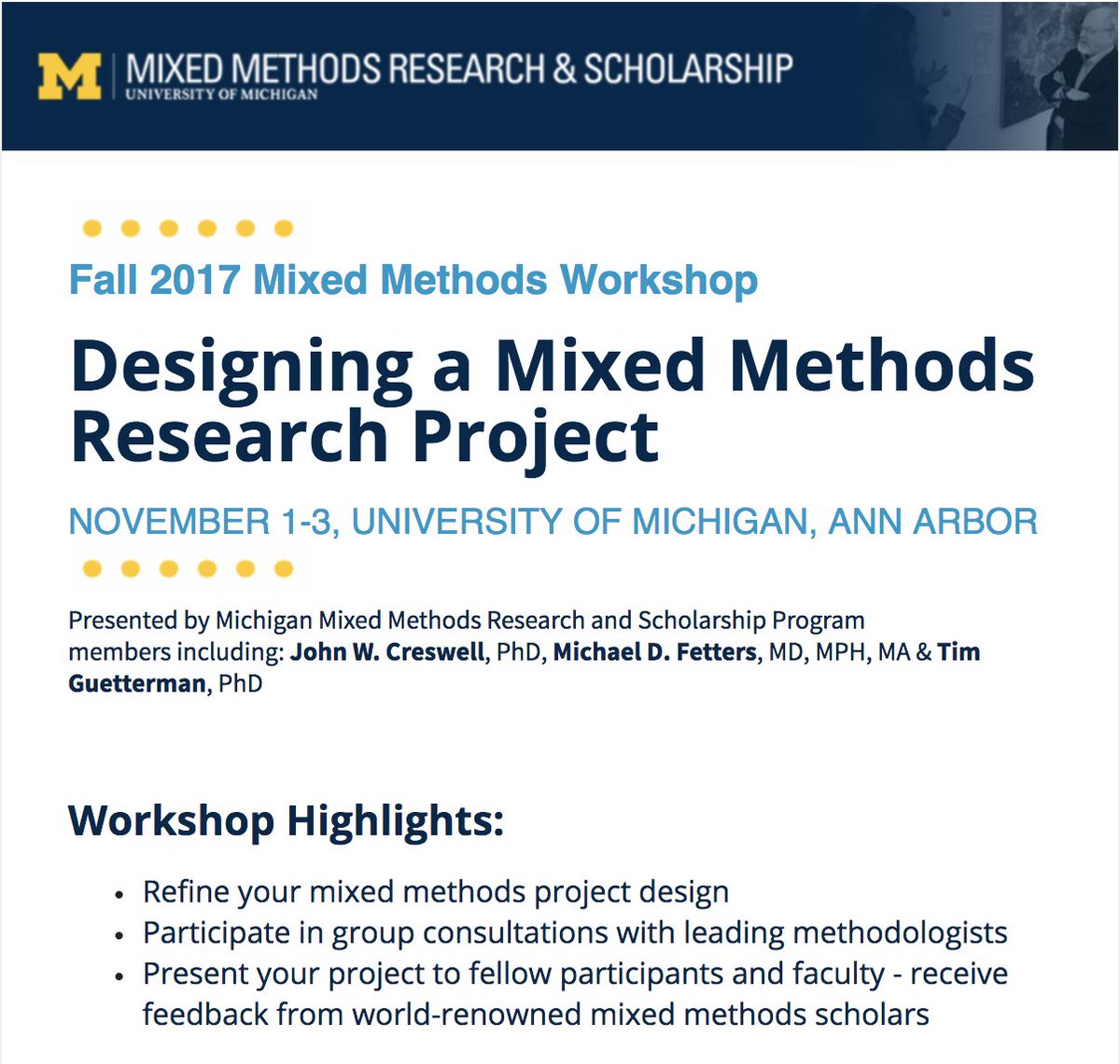 M3RSP's tweet photo. Only one week until @M3RSP fall 2017 #mixedmethods workshop - there’s still time to register! For details see: https://t.co/1FHn7DSAWJ https://t.co/PCA0cO9f87