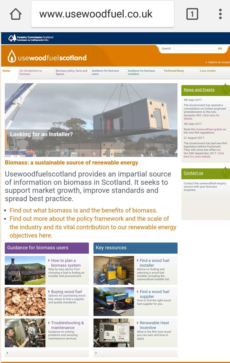 The <a href="/usewoodfuelscot/">Usewoodfuel Scotland</a> website has been refreshed and relaunched just now.  Check out the dozens of new pages of technical and market information at usewoodfuel.co.uk