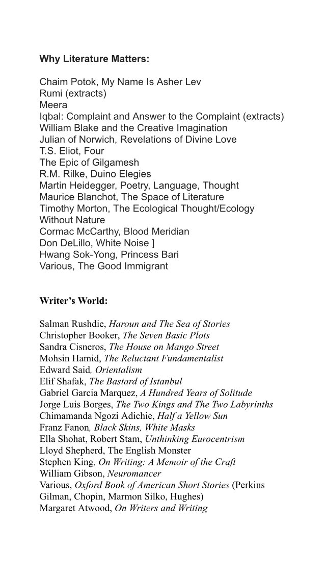 Texts I teach on just two of my undegrad modules. Is this ‘caving in’?