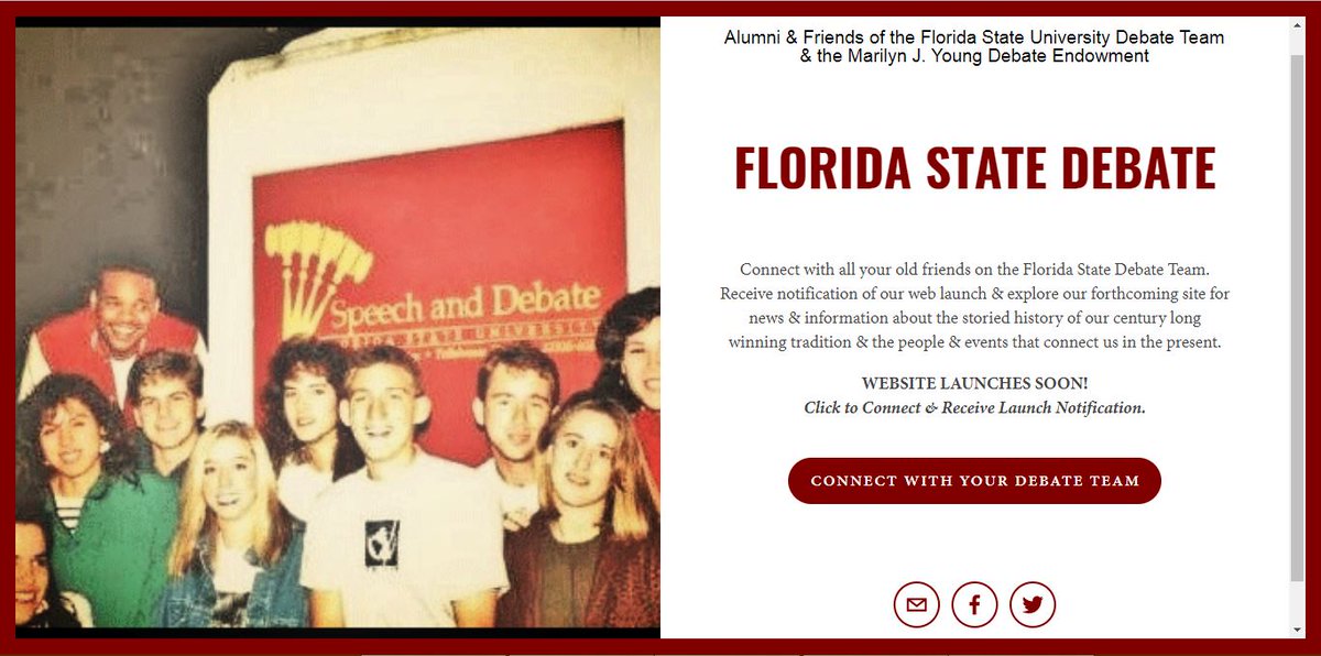 FLStateDebate's tweet photo. #FillOutTheForm Chk out our new website! https://t.co/SPzkhrv6DQ Pics/Trophies/Stories/News/Events #FloridaStateDebate #AlumniMatter @FSUCCI https://t.co/4hsXJ1O84N