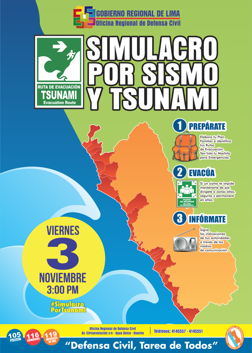 defensacivilGRL's tweet photo. #DefensaCivilGRL #SimulacroPorTsunami Simulacro por Sismo y Tsunami. Viernes 3 de noviembre a las 3:00 p.m. https://t.co/DZ9W7dQLYq