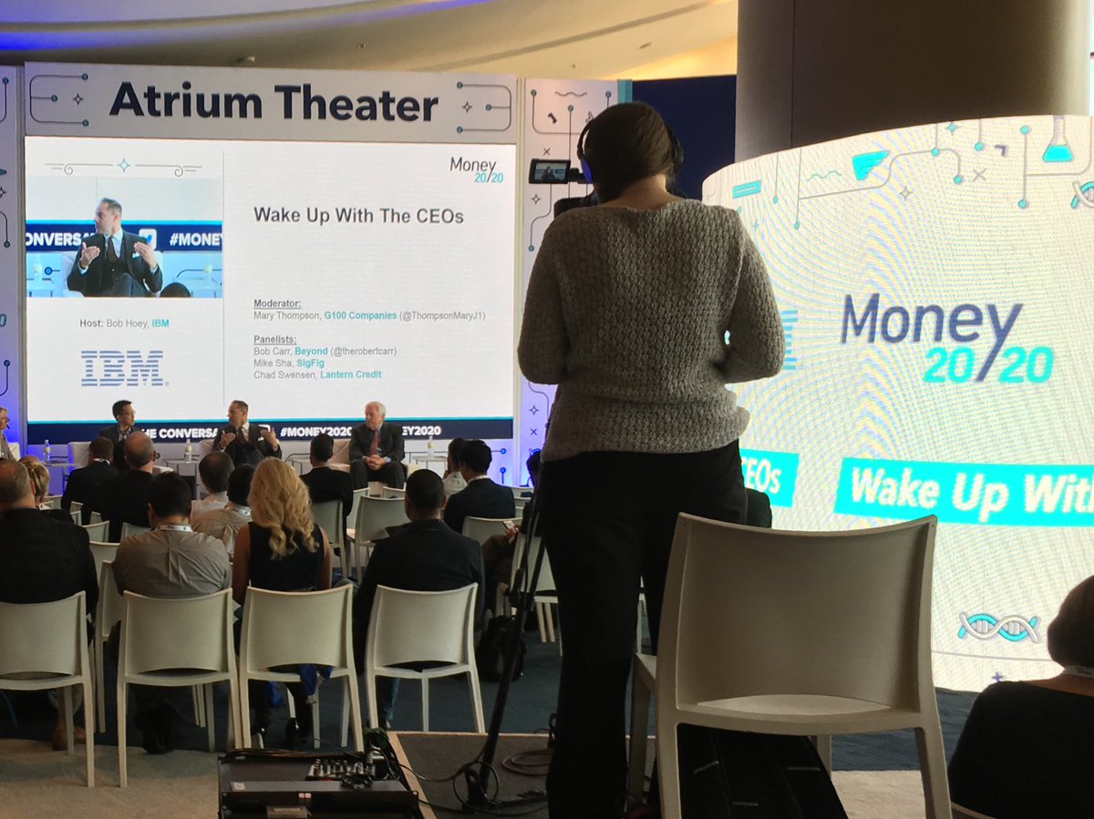 dbkahn's tweet photo. "We can pull in real-time data to help customers take action and not just give advice" #money2020 https://t.co/LfMaJOhWel