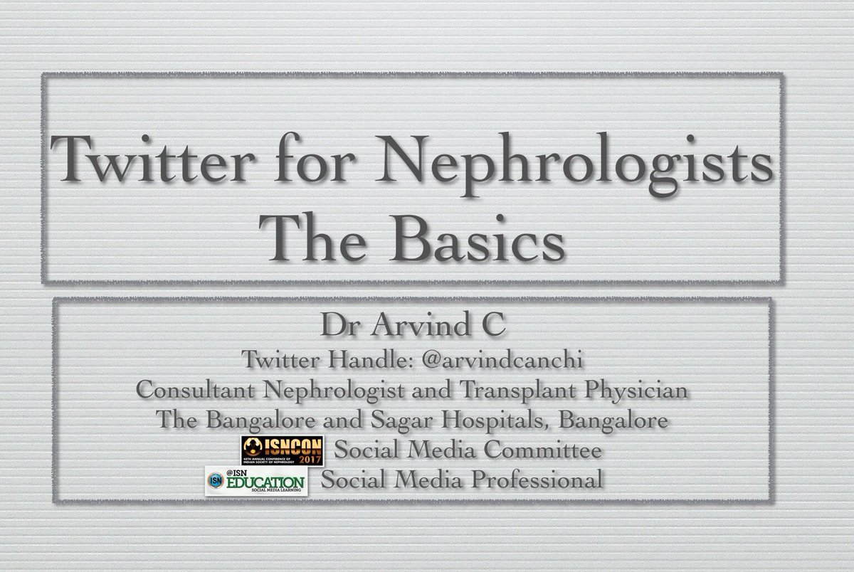 arvindcanchi's tweet photo. @manjudoshetty @pallisamuel @rakshit1207 @Renaladdict @mhtwenge @sibgokcay @kicha28 @prakashneph @manan_doshi @aakashshingada Tune in to our live feed tomorrow, Thursday the 26th October from the NAK Meeting in Bangalore for some fantastic case presentations as part of the #ECNeph. Also, I will be speaking on "Twitter for Nephrologists" in a bid to get more of them to join Twitter. 
#ISNCON https://t.co/fcUrpGMgFj