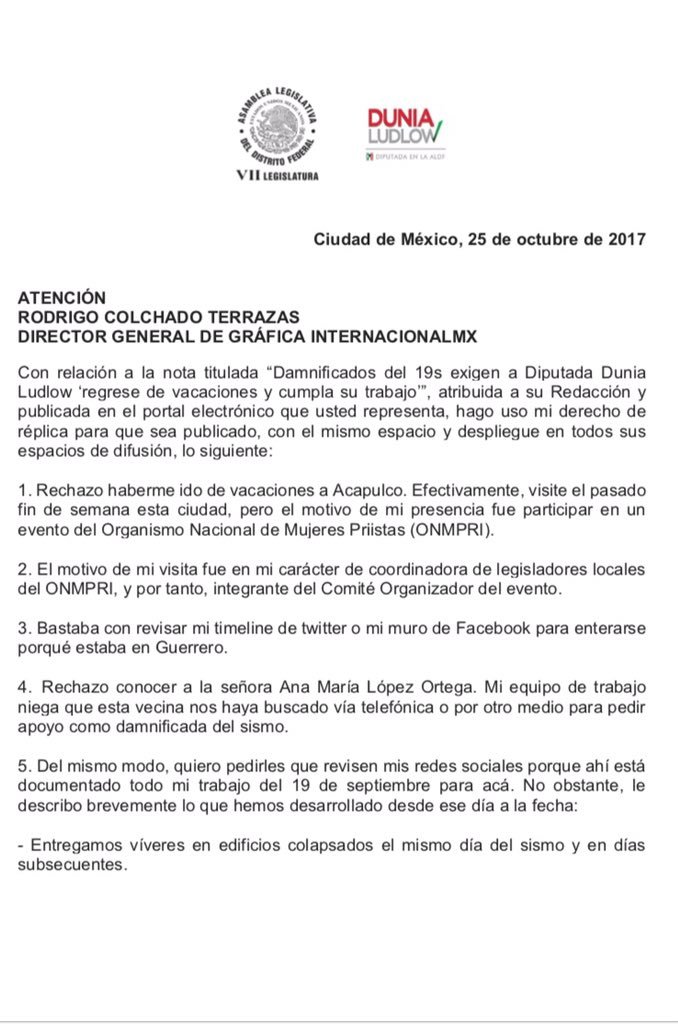 GraficaInte's tweet photo. “No puede recibirlos por su agenda ocupada” dice equipo de Dip Dunia Ludlow a nuestro medio https://t.co/AUd3i15cKt https://t.co/8UAGmqbJDw