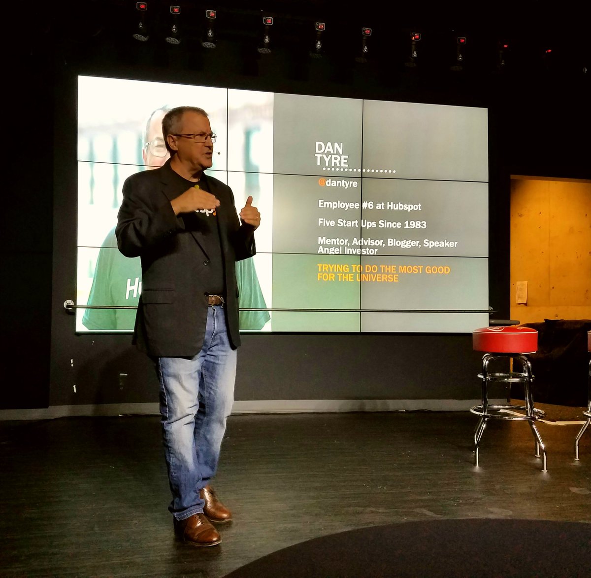 Meeting <a href="/dantyre/">Dan Tyre</a> at yesterday's #SLCHUG definitely earned <a href="/HubSpot/">HubSpot</a> some extra meganfonzies on my Cool-O-Meter. Oh, yeah! <a href="/iGoByDoc/">Darin Berntson - Doc</a> <a href="/bscarter/">Brandon Carter</a>