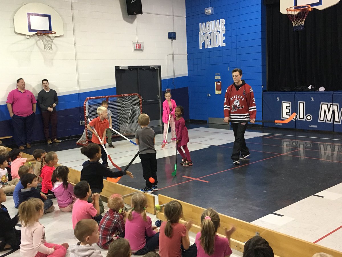 MrStewart_3S's tweet photo. Thank you @OHLIceDogs for visiting @EIMJaguars ! Great lessons for our Jaguars from 3 of your inspirational players! #jaguarpride #WinTheDay https://t.co/Y8RAnQDNVc