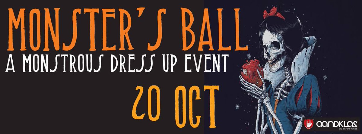 Aandklas's tweet photo. What are you wearing on Friday? Prizes for best dressed! @MFM926 playing thrilling music!Dress up &amp; show up for another epic Monster's Ball! https://t.co/LXvtsOYKLc