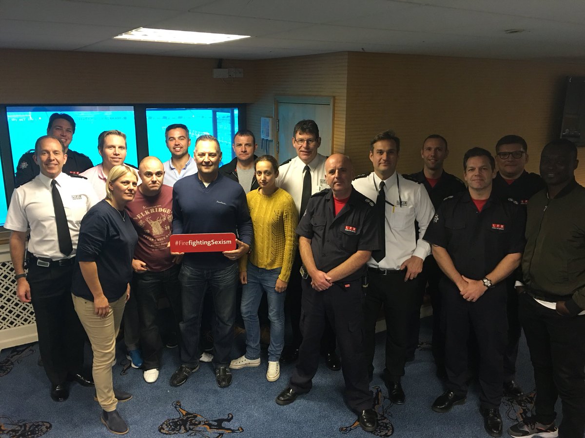 LFBLEWISHAM's tweet photo. Lewisham watch officers Communications day @MillwallFC. Lots of good discussions including #firefightingsexism https://t.co/KZPpD3aTIX