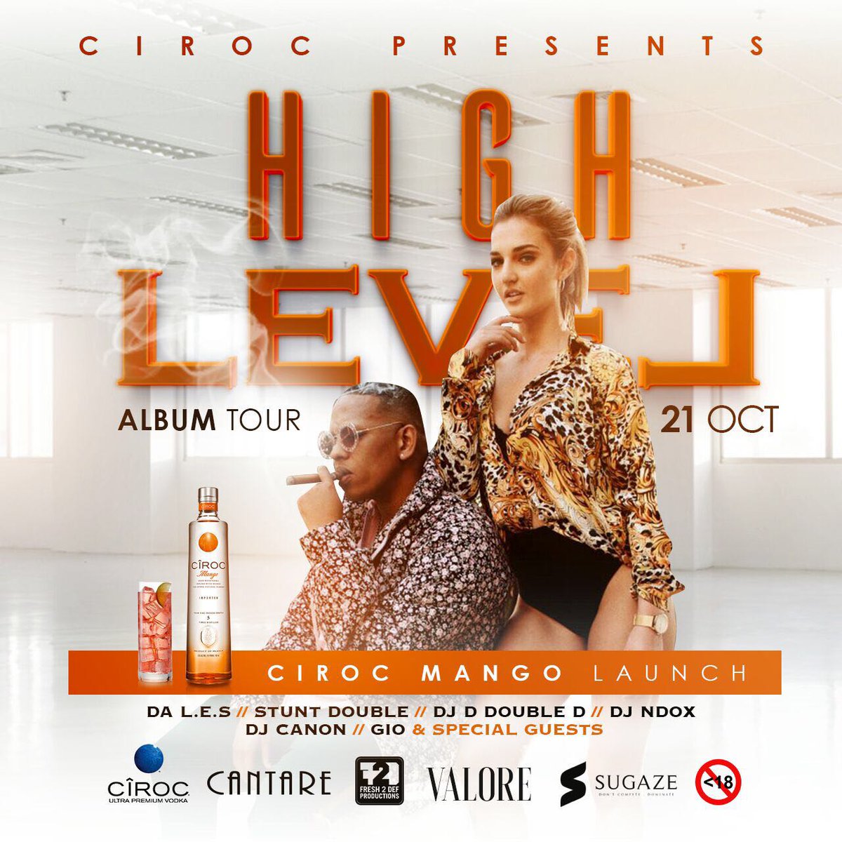 Cantare_Monte's tweet photo. The #HighLevelTour is hitting Cantare this weekend. Catch @2freshLES on stage๐ฅ๐ฅ๐ฅ
#HighLevelTour
#CirocMango https://t.co/RJVrGLqLgx