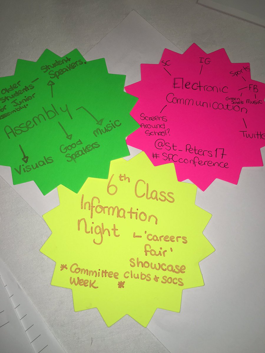 St_Peters17's tweet photo. Ideas from table 6 at the #SPCconference #studentvoice https://t.co/cs2YhXG1dk