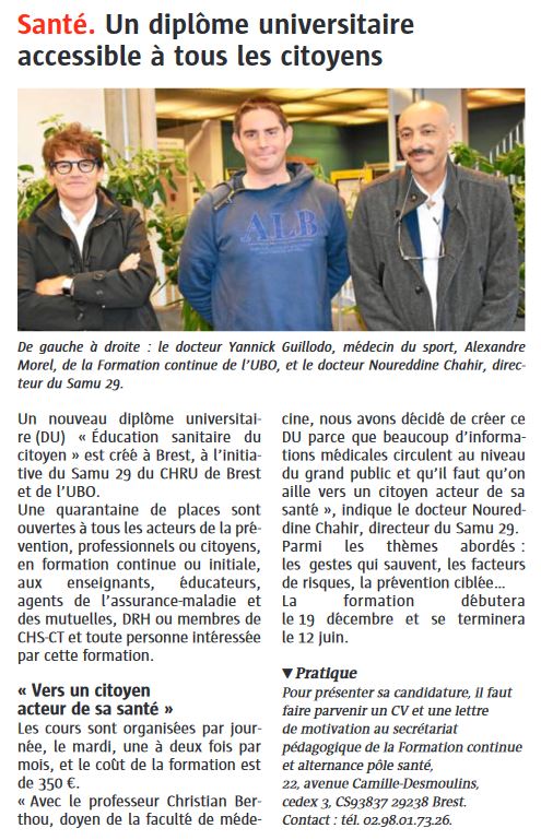 diplome universitaire brest