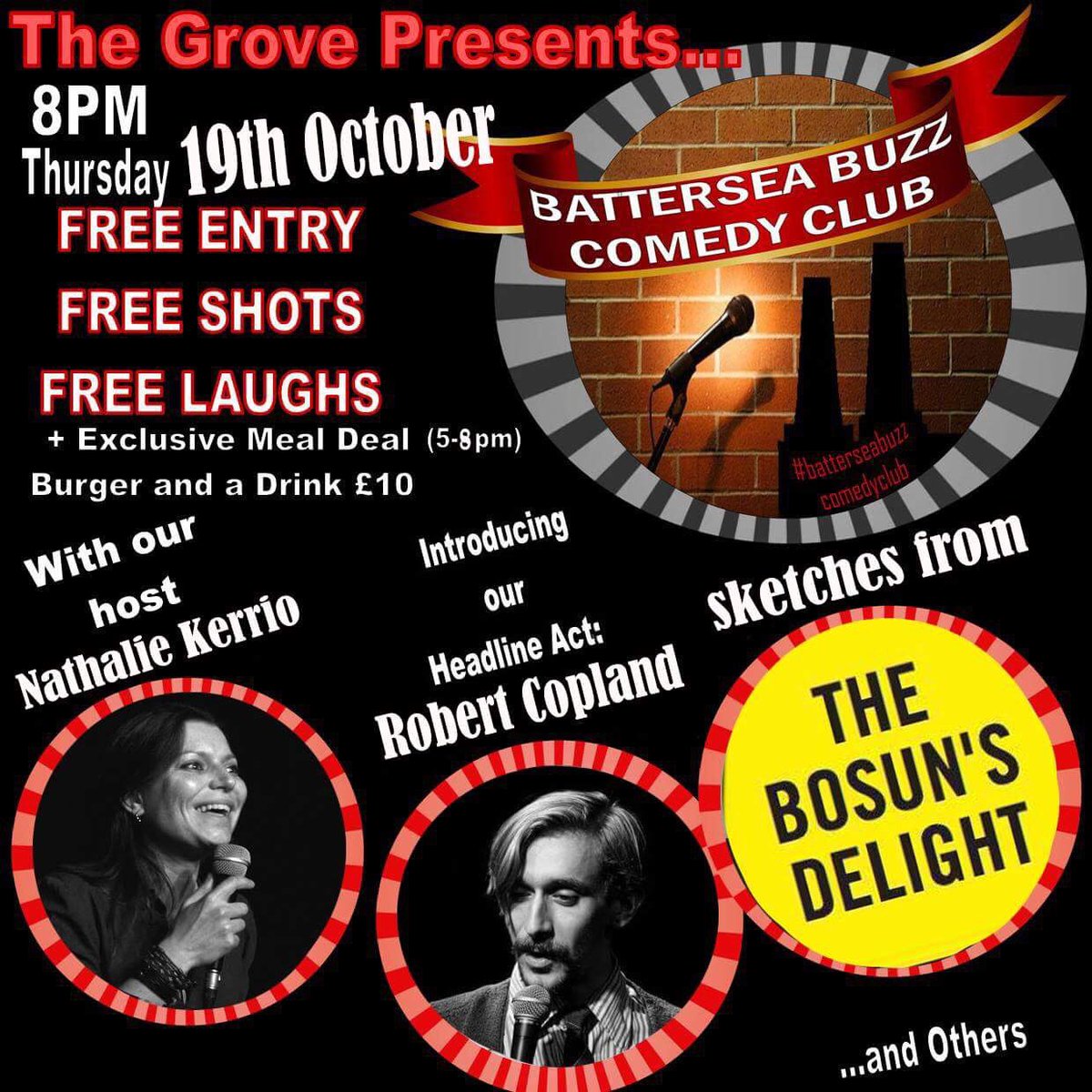 Grove_Bar's tweet photo. #Laughteristhebestmedicine ...and we have plenty of it this Thursday 8pm
Bring 3+ friends and your next meal+drink is on us!
FREE ENTRY! https://t.co/J78QDi9lw8
