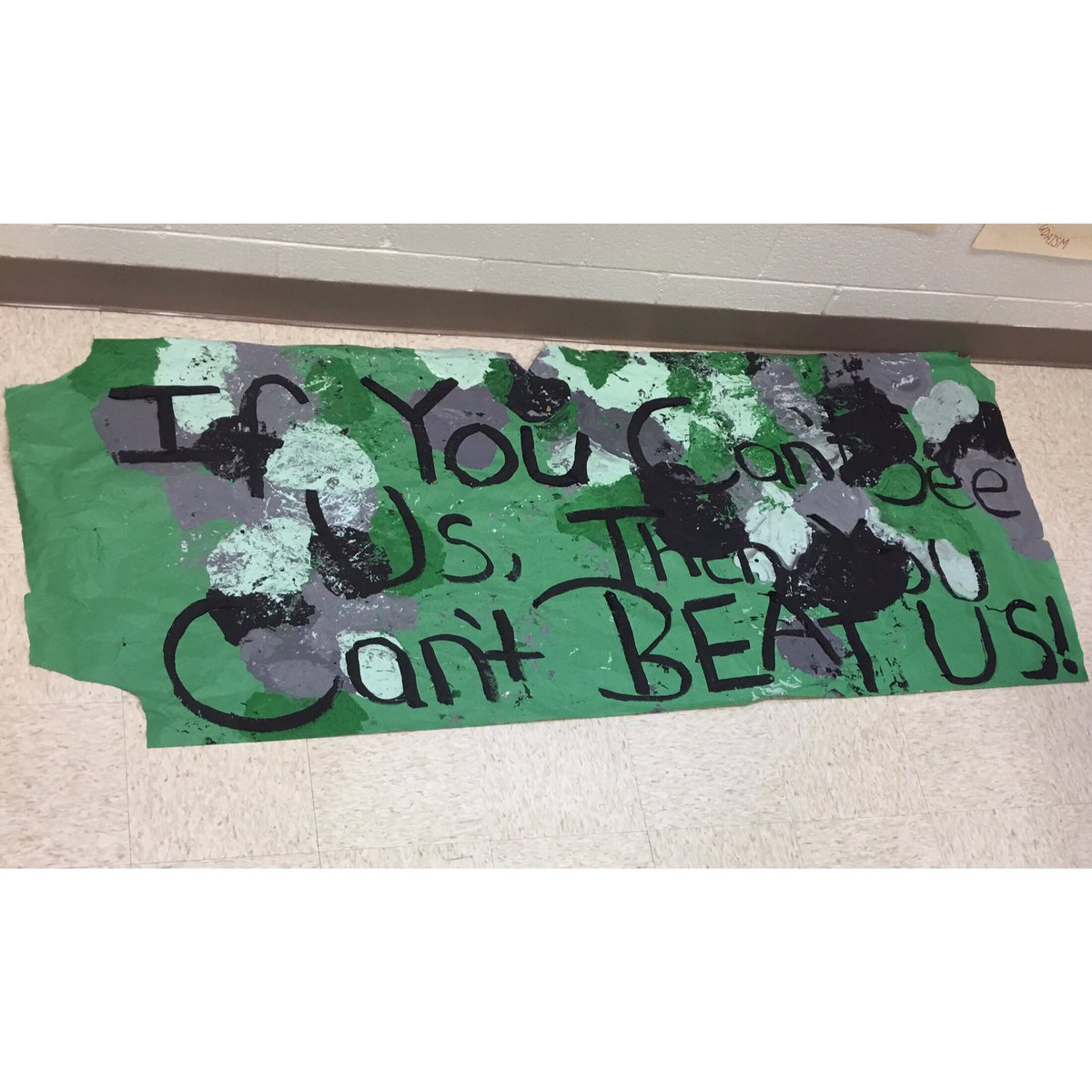 Pmecheer's tweet photo. Put on your camo PME because if the Bears can't see us, they can't beat us🐻 https://t.co/ilV786SfqV