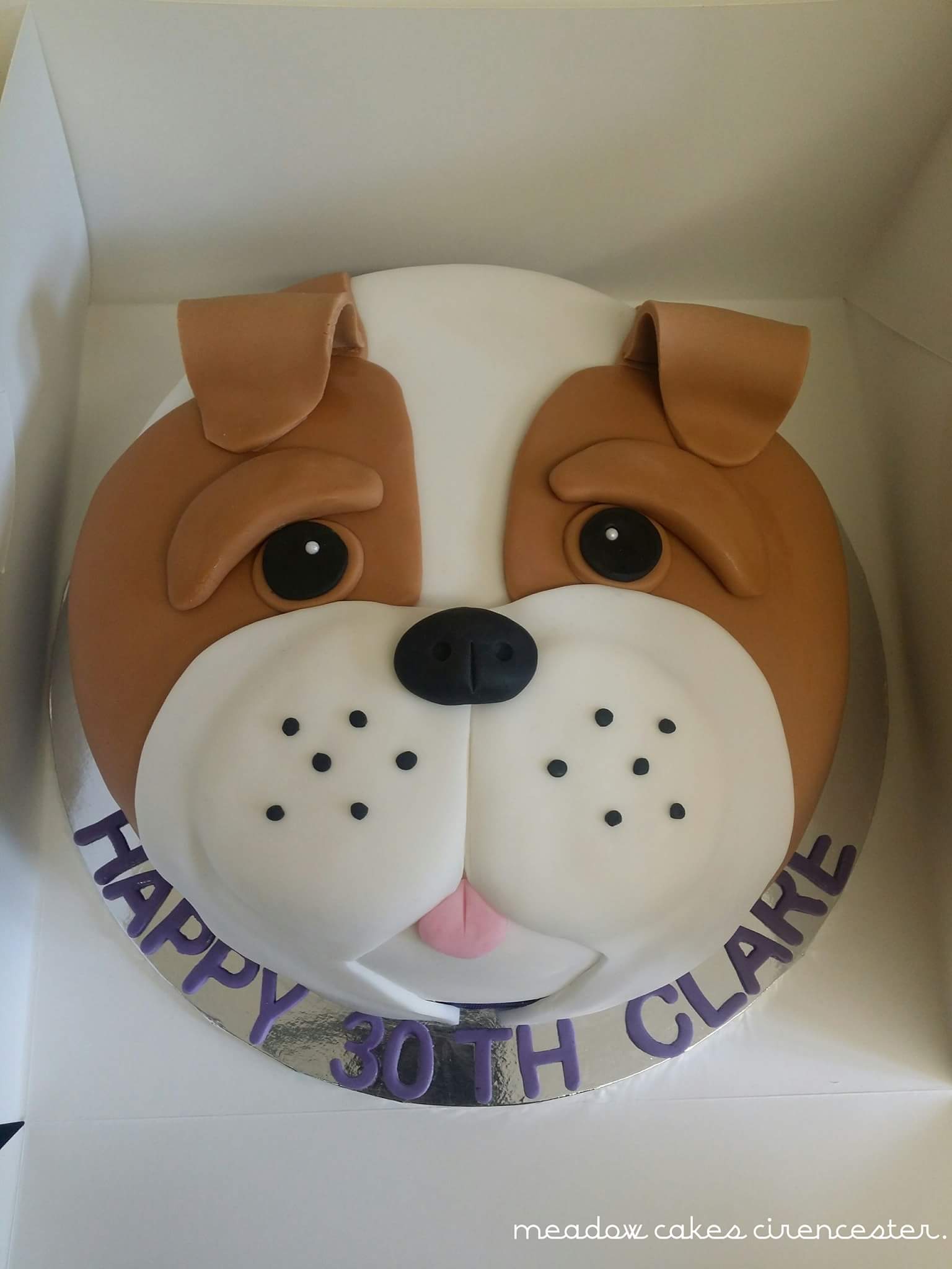 English bulldog birthday clearance cake