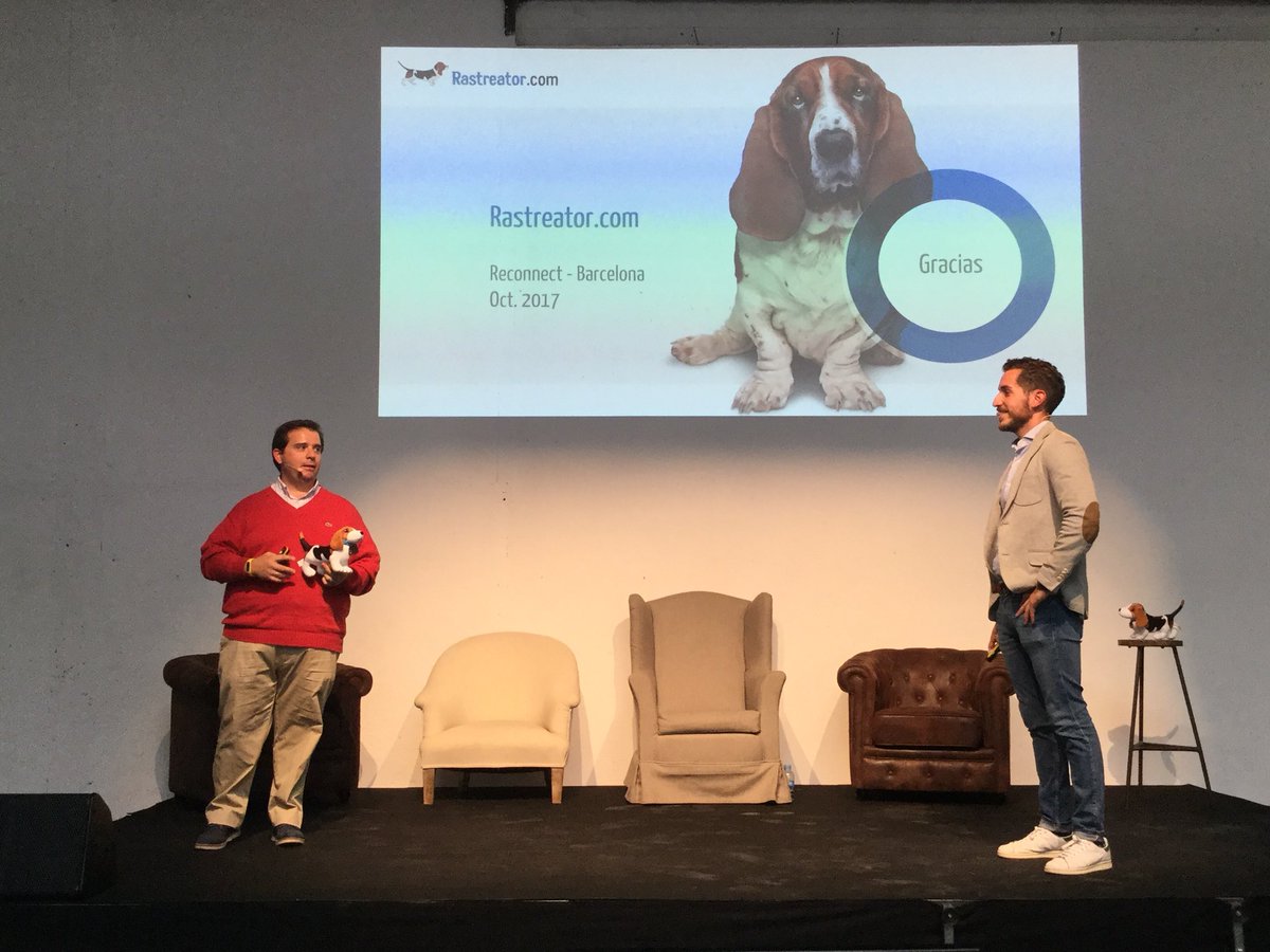 SelligentIB's tweet photo. Gracias Miguel Angel y Eliseo por contarnos todos los detalles sobre el #CasoDeÉxito de @Rastreator 🐶👏 #Reconnect17 https://t.co/kWNHaxkomZ