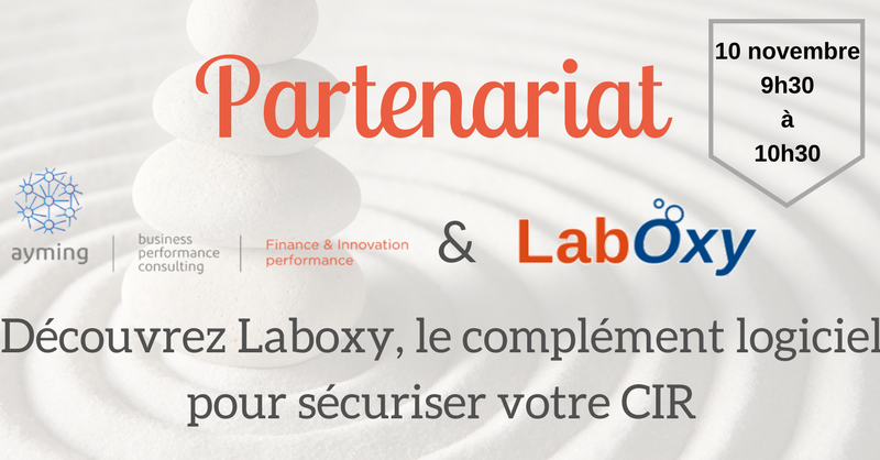 ayming_fr's tweet photo. Découvrez notre partenariat avec #Laboxy, le logiciel qui calcule et sécurise le #CIR! Inscription webinaire>>> https://t.co/KeXfYG33TE https://t.co/wH1EO4H0DG