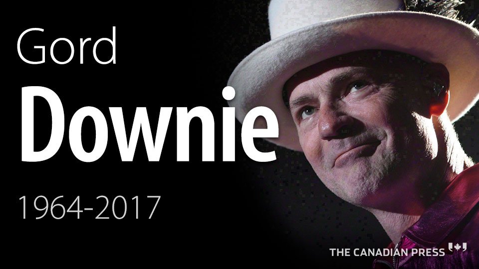 CdnPressNews's tweet photo. BREAKING: Tragically Hip singer-songwriter Gord Downie dies at 53. More coming. https://t.co/2zxX7NQsm0