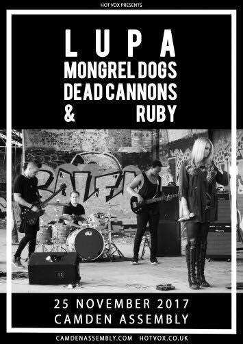 deadcannons's tweet photo. Hey! Long time no see! Saturday 25th Nov we'll be supporting Lupa at @CamdenAssembly hosted by our friends @Hot_Vox ,Be there or be square!! https://t.co/flkrXDU5zy