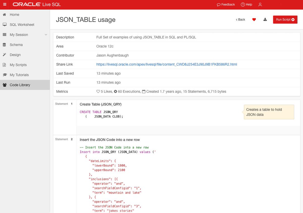 Json to table Json to table