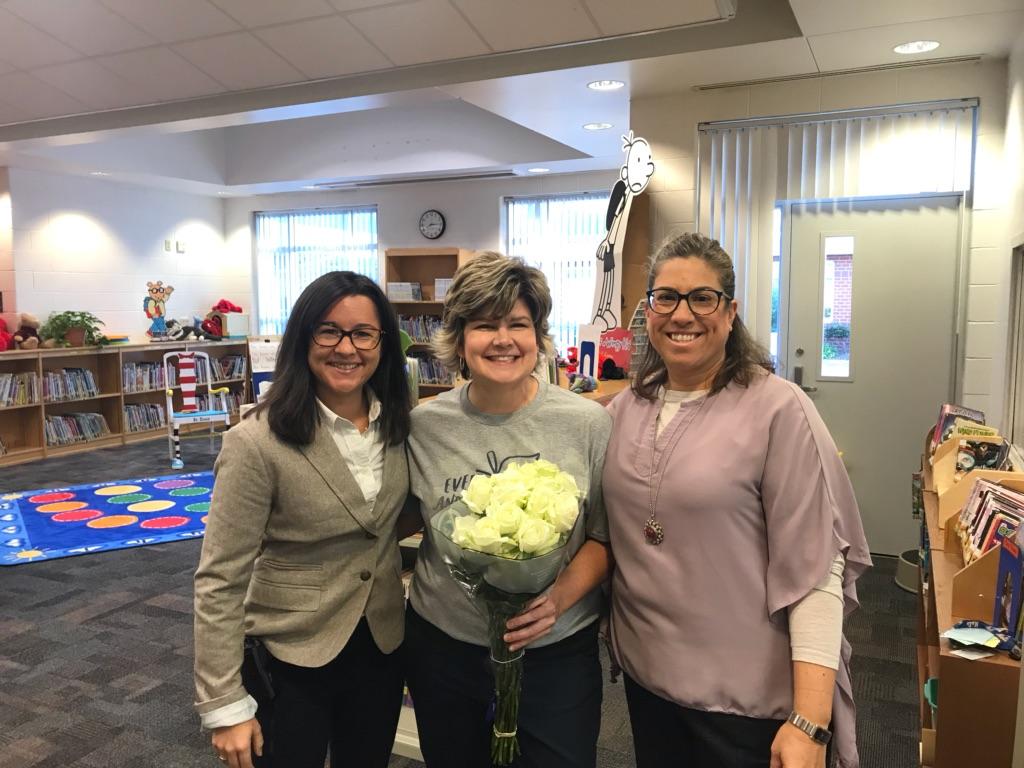 _AGodfrey's tweet photo. Shout out to our Reading Teacher of the Year, @AmyStratton10 !! Well deserved! #LMSrepresent #baysideriseup @CathyBrumm https://t.co/Gdta1HFhAk