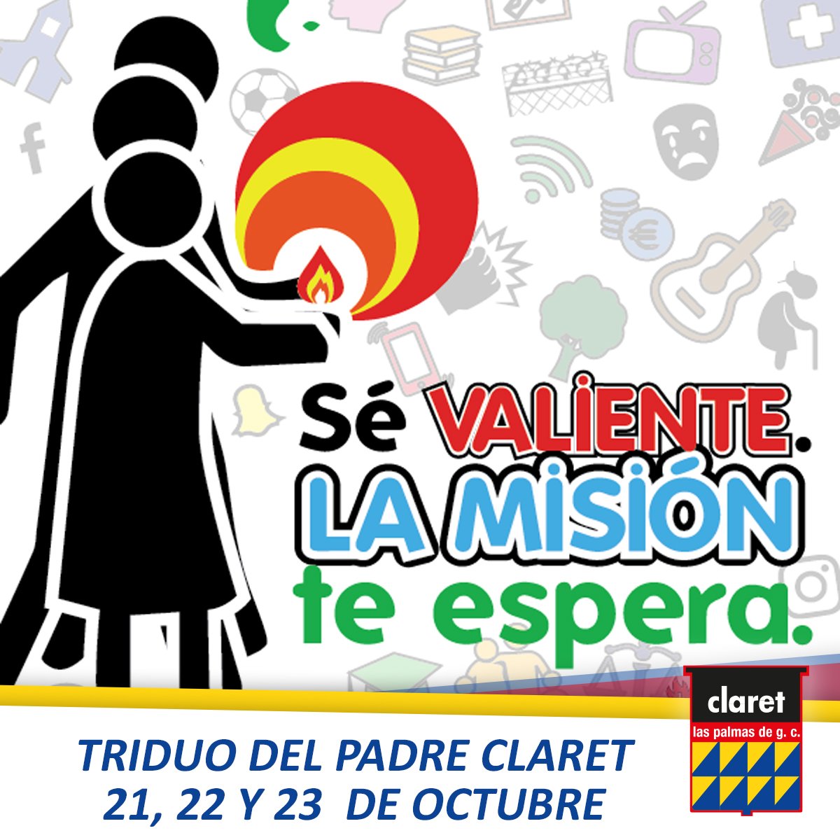 ClaretLasPalmas's tweet photo. Este fin de semana celebramos las #fiestas de nuestro Patrono San Antonio María #Claret,el Padrito (21, 22 y 23).➡ https://t.co/e16LxBircX https://t.co/MaP8rDtFQ6