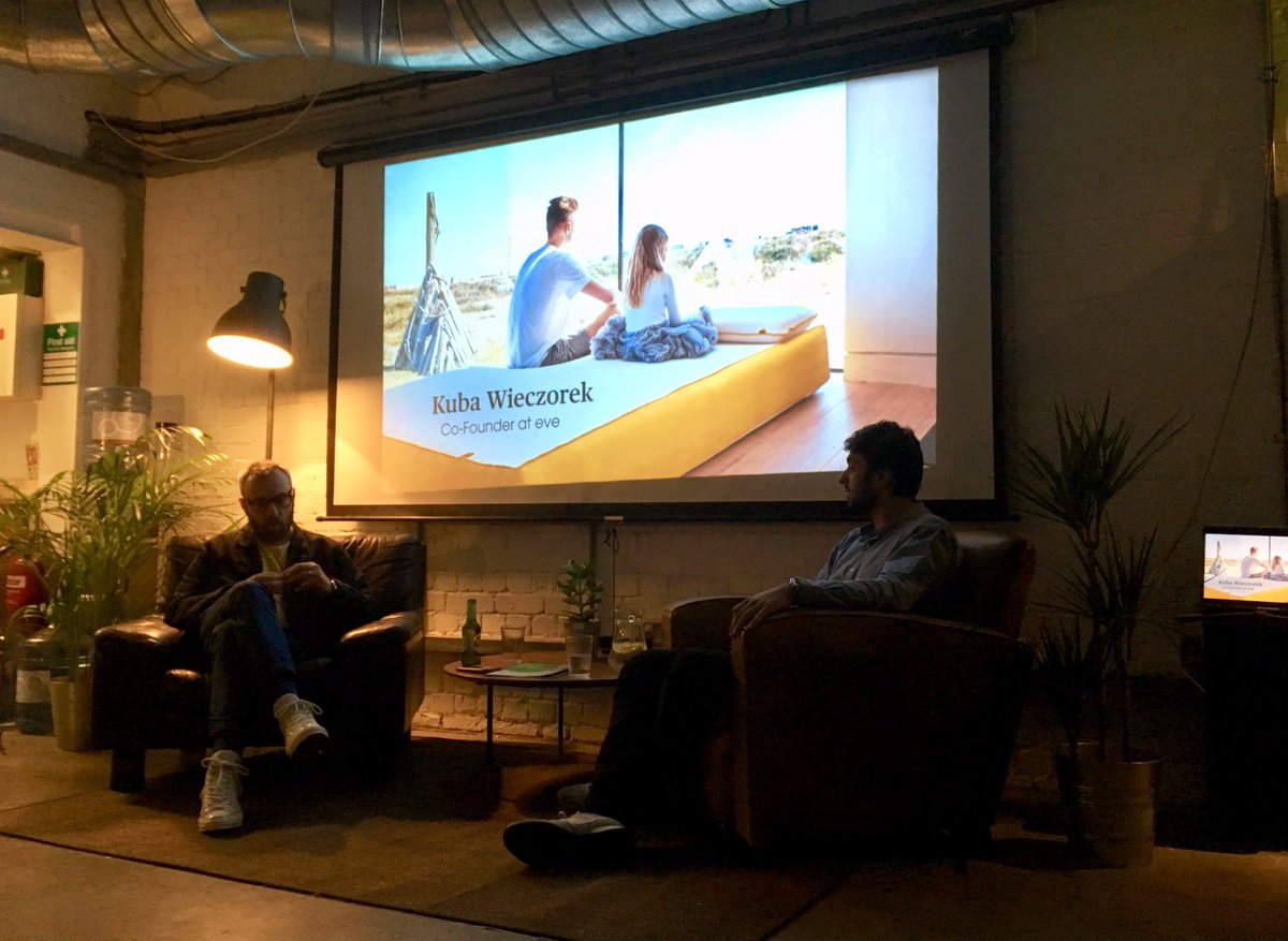 betterdotuk's tweet photo. Kicking off #TrussleTalks with Kuba, co-founder of @eve_sleep, giving us some valuable insight into the life of a successful startup 😁 https://t.co/FepMyNP5d1