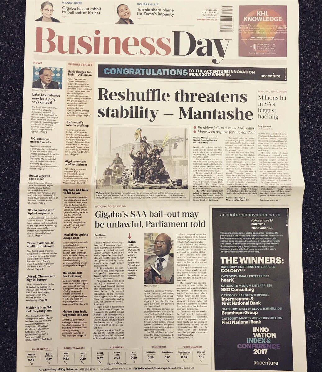 COLONYhq's tweet photo. We're on the front page of @BDliveSA  for winning at @AccentureSA! #winning https://t.co/fEL2dpXYhg