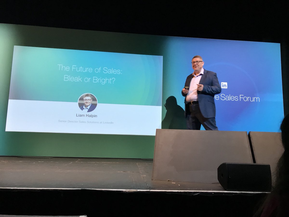 Malin Liden (@malinjessica) on Twitter photo Is the future of sales bleak or bright? The audience at #esf17 helps <a href="/liamhalpin/">Liam Halpin</a> answer the question with a unanimous “bright” 😊 Is the future of sales bleak or bright? The audience at #esf17 helps <a href="/liamhalpin/">Liam Halpin</a> answer the question with a unanimous “bright” 😊