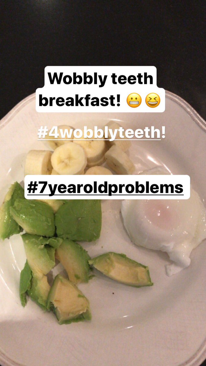 #wobblyteeth #healthykidsfood #7yearoldproblems #breakfast