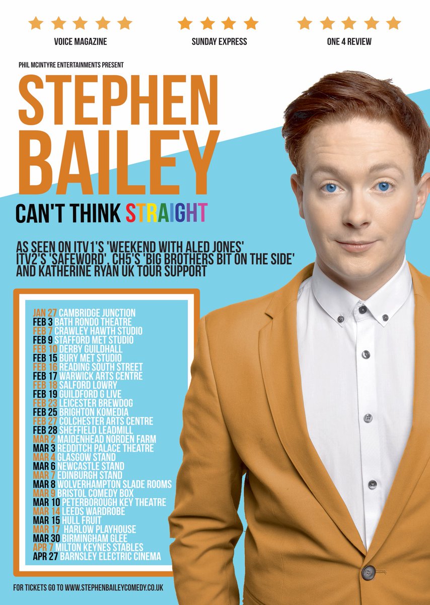stephencomedy's tweet image. I'm going on tour next year - I feel 🤢 about it! Make me feel 👌🏻 by booking ALL the tix here: stephenbaileycomedy.co.uk