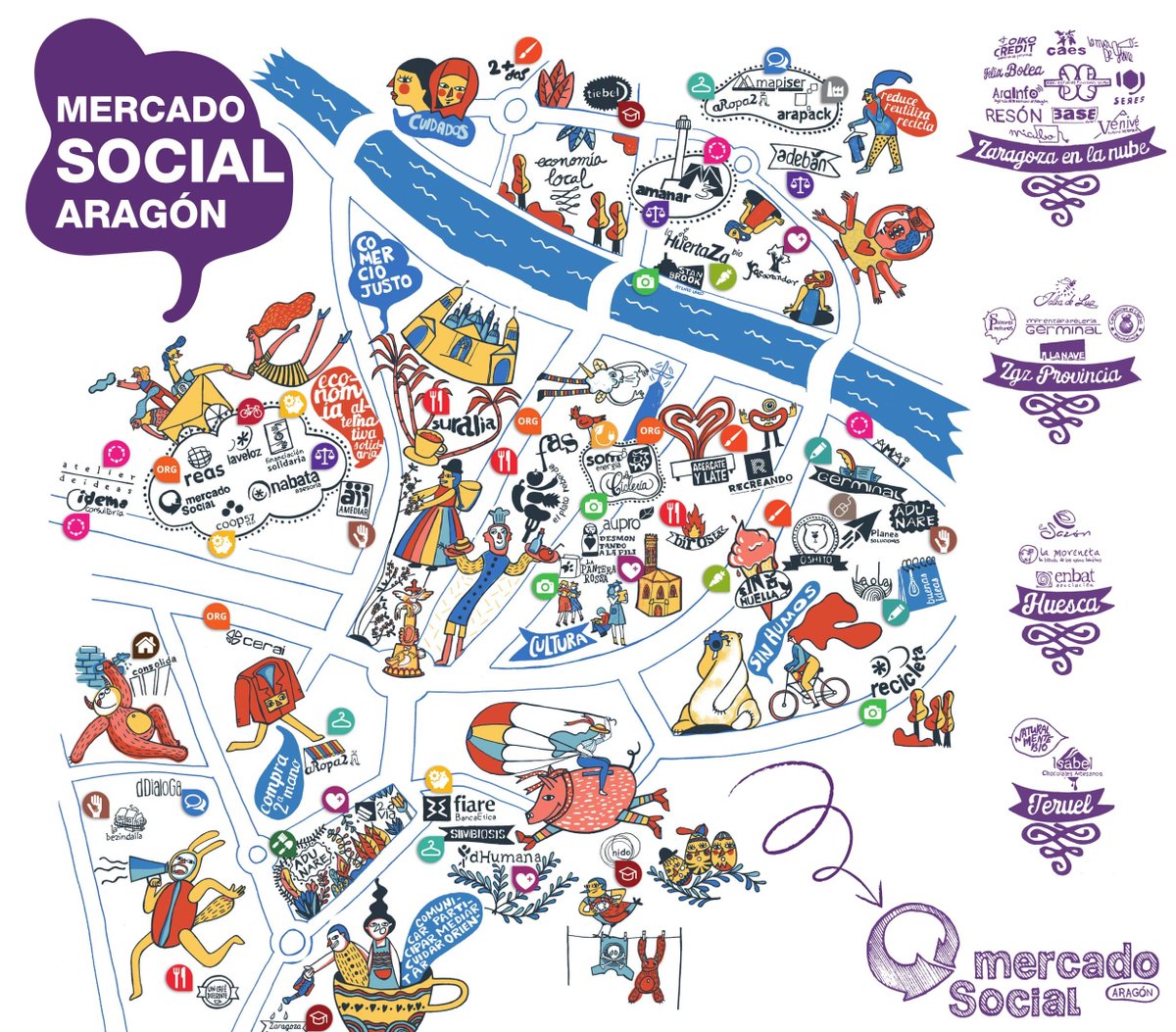 ¿Todavía no has visto el mapa de la #ESS elaborado por <a href="/MESCoopAragon/">Mercado Social Aragón</a> ? Échale un vistazo aquí: emprendes.net/2017/10/18/297…